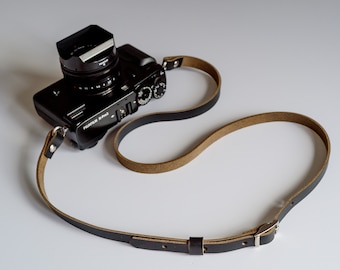 Adjustable Leather camera strap | CUSTOM LENGTH