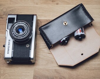 Leather Photo Accessory Case Camera Accessory Storage Case Camera Accessory Pouch Film Camera Pouch Film Roll Case Storage Case