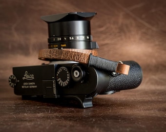 Leather Camera Wrist Strap - Antique Brown
