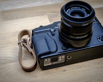 Leather Camera Finger Strap | Adjustable Wrist Loop