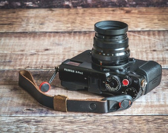 Handmade Horween Leather Camera Wrist Strap | Peak Design Anchors Quick Release UK