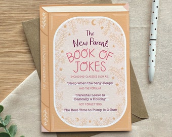 New Parent Book of Jokes – Luxury Baby Book Greeting Card