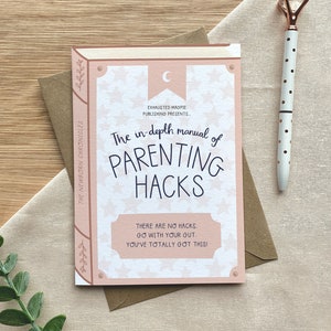 Parenting Hacks Luxury Baby Book Greeting Card image 1