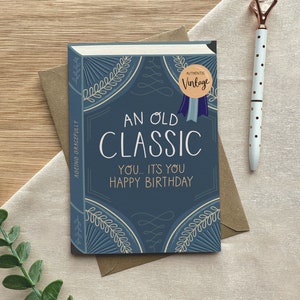 An Old Classic Luxury Birthday Book Greeting Card image 1