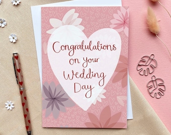 Congratulations on your Wedding Day – Luxury Greeting Card