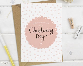 Christening Luxury Greeting Card - Baptism Confirmation Naming Day Goddaughter Godson