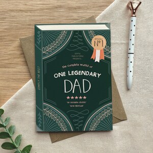 One Legendary Dad – Luxury Book Birthday Father's Day Greeting Card