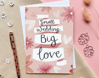 Small Wedding Big Love – Luxury Greeting Card