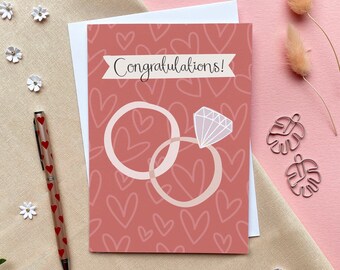 Congratulations – Luxury Wedding or Engagement Greeting Card