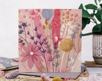 Bouquet Dried Florals Greeting Card