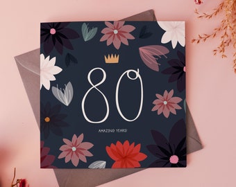 Eighty Amazing Years! 80th Birthday Card