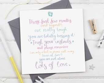 Those First Few Months - New Baby Expectant Parents Greeting Card - Baby Shower