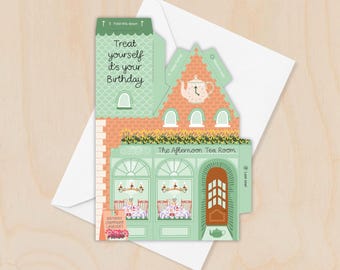 Afternoon Tea Birthday Card – 3D Slot Together Card