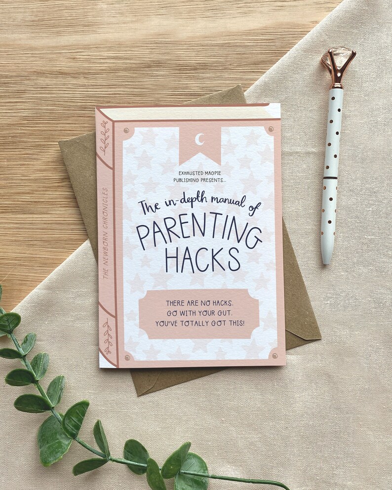 Parenting Hacks Luxury Baby Book Greeting Card image 1