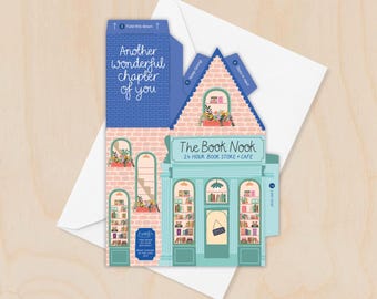 Book Nook Birthday Card – 3D Slot Together Card