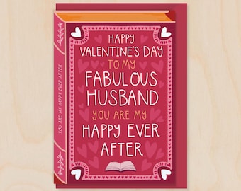 Valentine's Husband - Our Love Story – Book Greeting Card for Husband