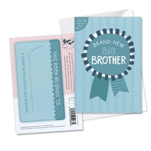 Carte de vœux Big Brother flambant neuf - Activité pour nouveaux frères et sœurs
