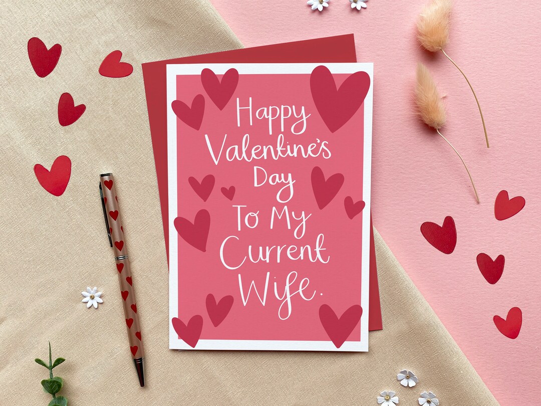 Current Wife Valentines Day Card, Funny Sarcastic Valentines Card for ...