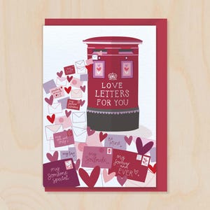 Lettres d'amour pour vous avec la poste - Carte de voeux de luxe de la Saint-Valentin boîte aux lettres pour mari et femme