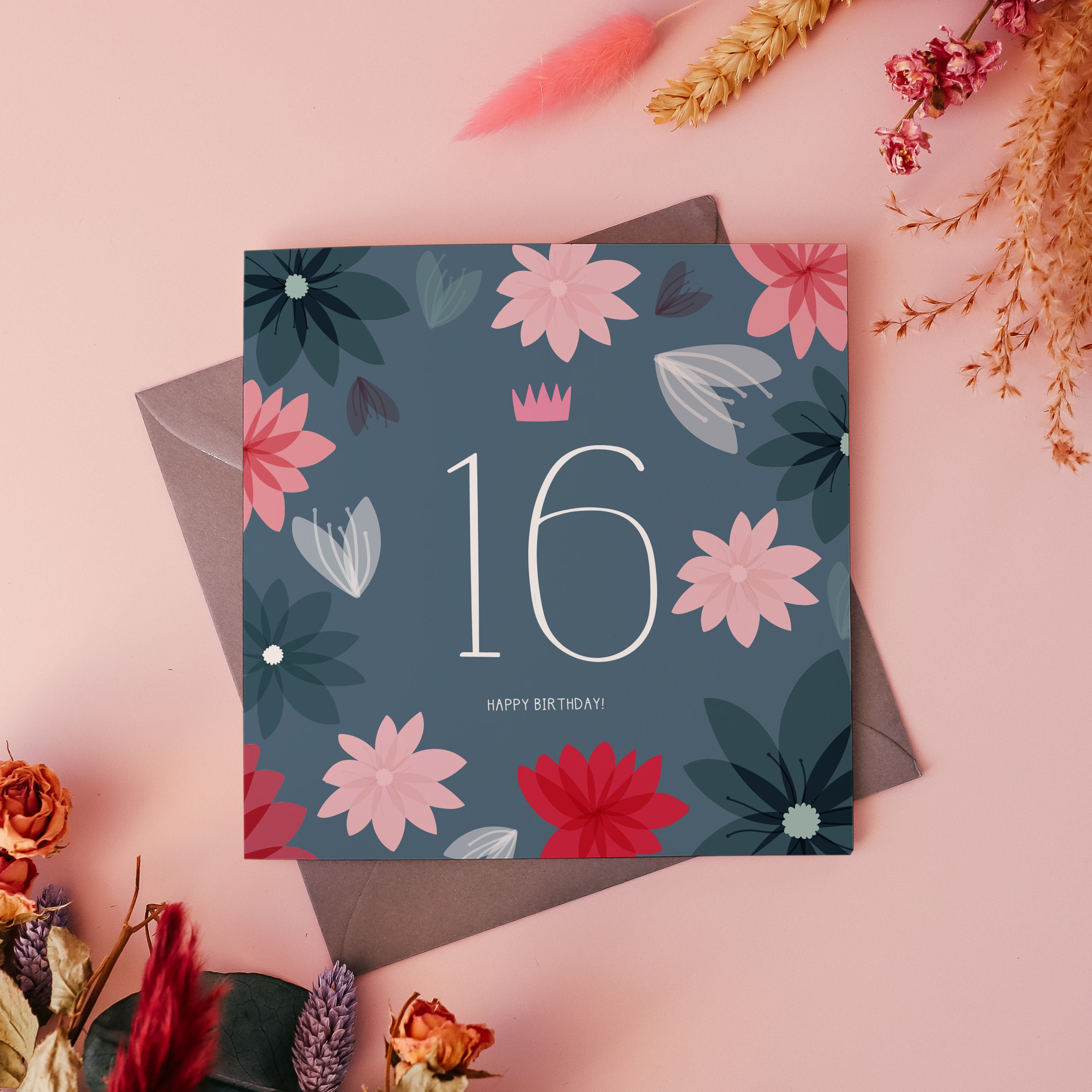 Geburtstagskarte „Enjoy Your 16th Birthday“ – Exklusives Design, Inkl. Umschlag, Ca. 22,9 X 15,2 Cm