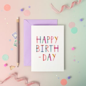 Happy Birthday Birthday Luxury Foiled Rainbow Greeting Card image 1