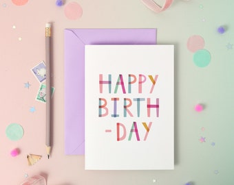 Happy Birthday – Birthday Luxury Foiled Rainbow Greeting Card