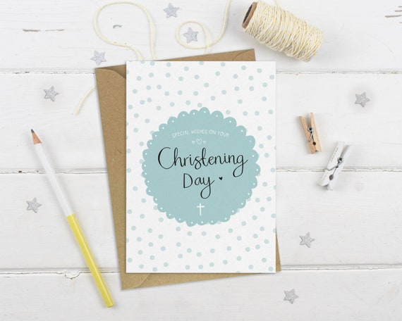 Christening Day Luxury Greeting Card Christening Day Luxury Greeting Card