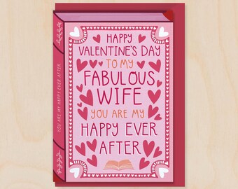 Valentine's Wife - Our Love Story – Book Greeting Card for Wife