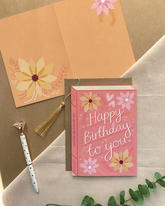 Happy Birthday to You – Luxury Book Greeting Card - Etsy