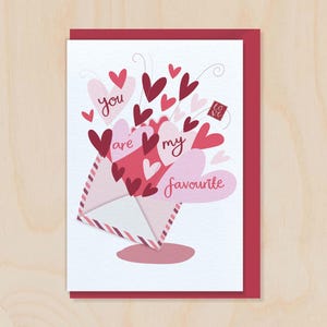 Vous êtes ma préférée - Carte de voeux de luxe pour la Saint-Valentin