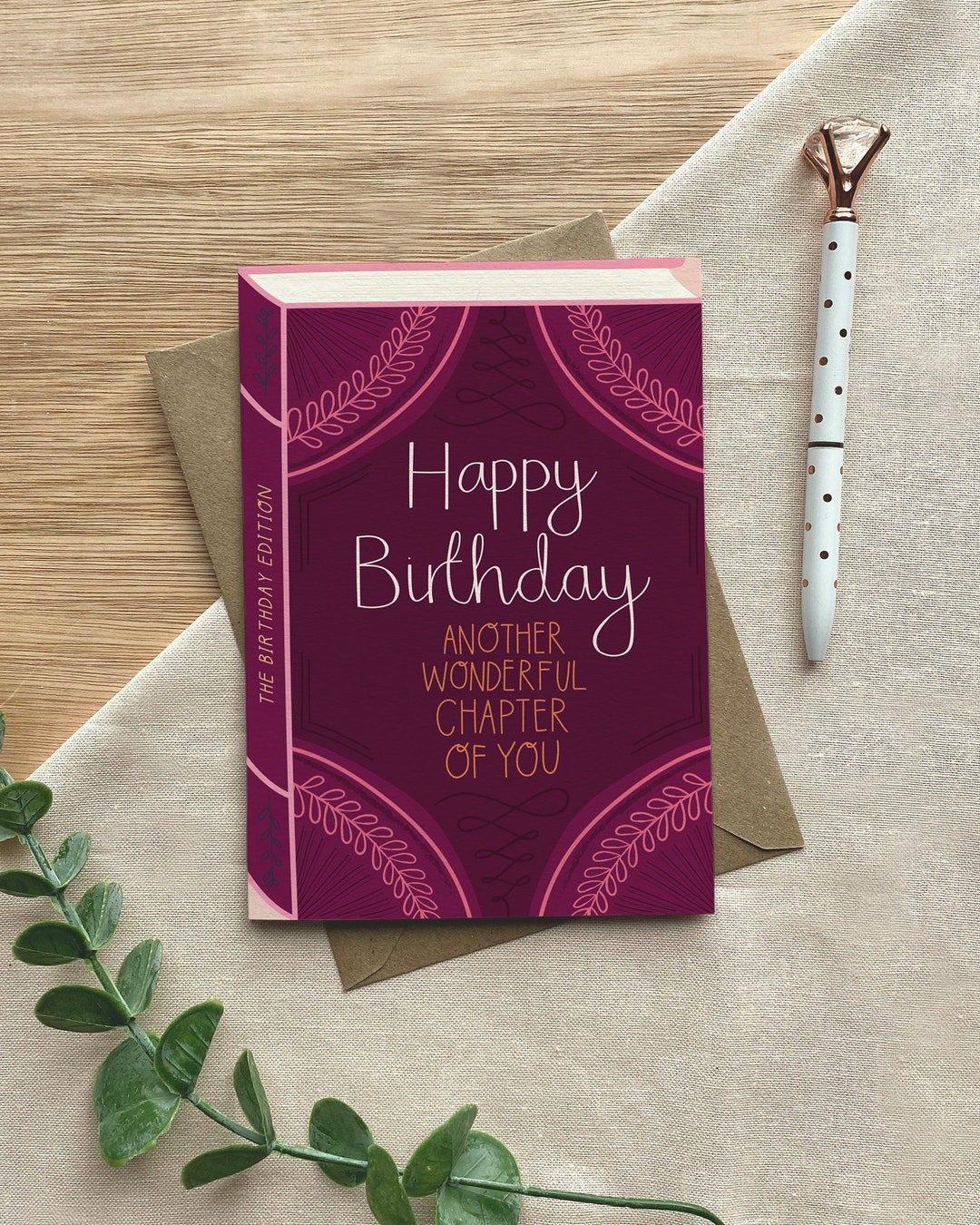 Happy Birthday to My Book Loving Friend Book Birthday Card Book Greeting  Card 