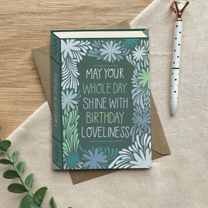 Happy Birthday to My Book Loving Friend Book Birthday Card Book Greeting  Card 