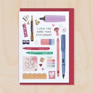 Je t'aime plus que de la papeterie - Carte de Saint-Valentin pour mari et femme