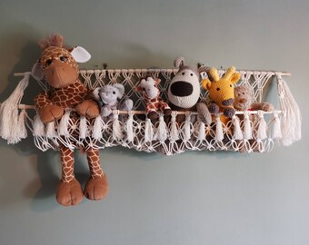 macrame stuffed animal hammock
