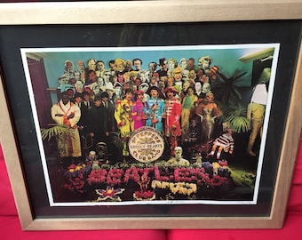 Beatles Rare Sgt. Pepper MINT Alternate Cover Signed Slick Artwork