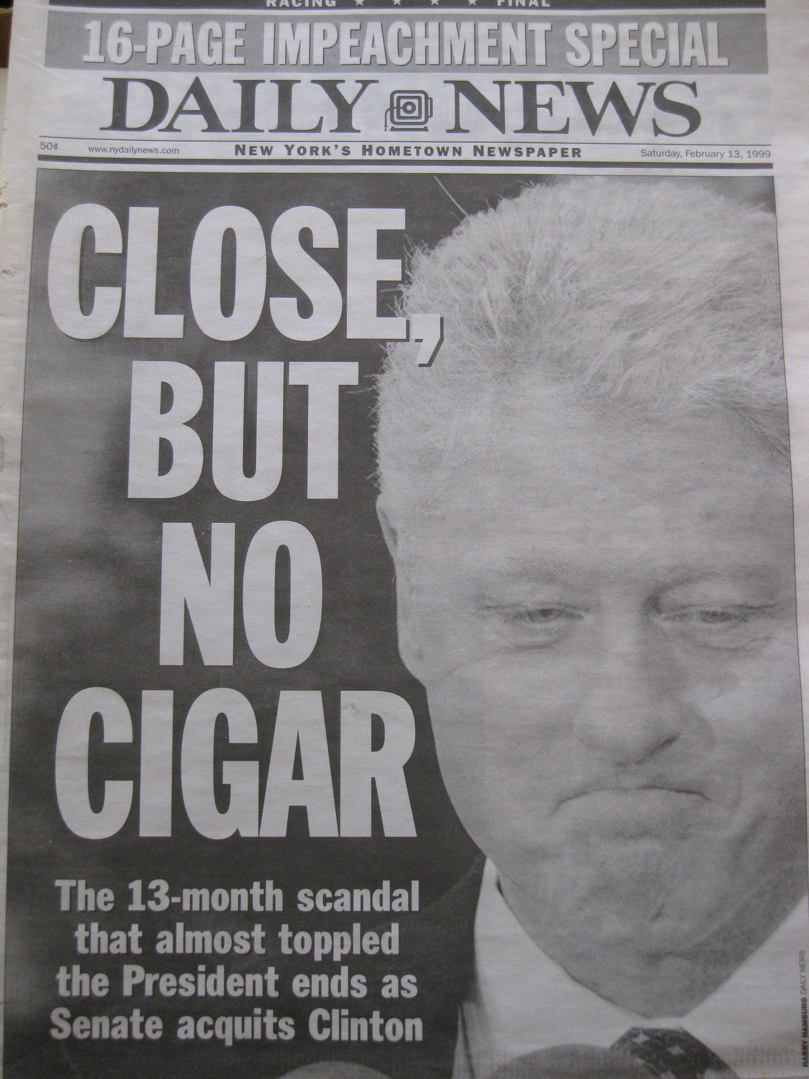 Bill Clinton Impeachment Newspapers 1998 Never Read Etsy