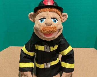 Hand Puppet brooklyn Guy Firefighter Made In USA NEW Etsy
