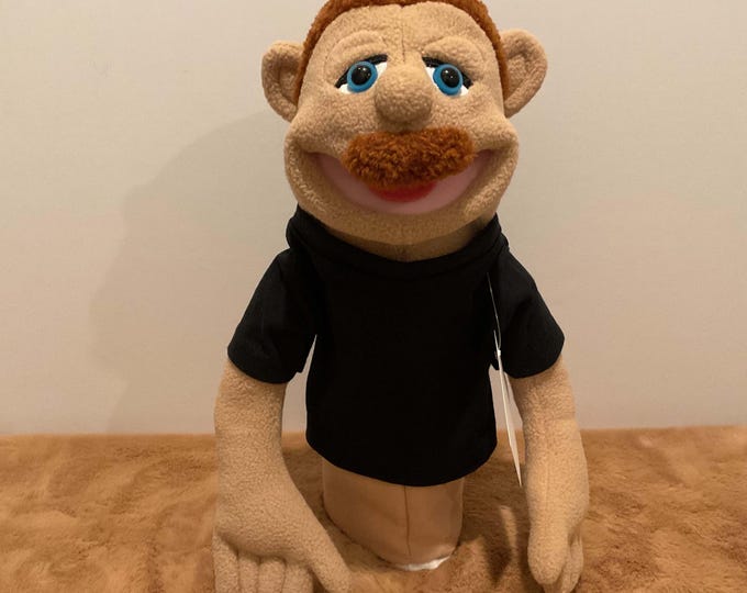 Hand Puppet “brooklyn Guy” (#9) With Black T-shirt Handmade in USA NEW ...