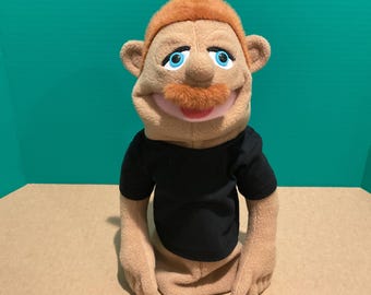 Hand puppet “Brooklyn Guy” with black t-shirt handmade in USA NEW