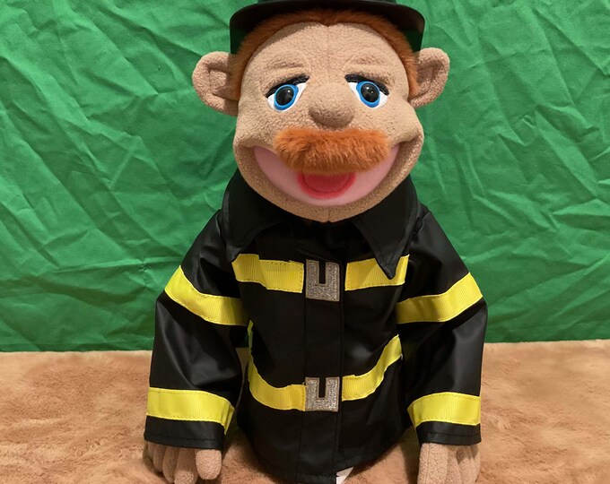 Hand Puppet brooklyn Guy Firefighter Made In USA NEW Etsy