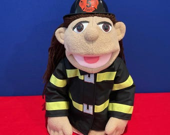 Firefighter puppet “Megan McBurns” handmade in USA