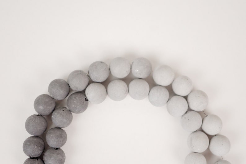 Gray Ombre Concrete Pearl Necklace image 4