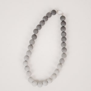 Gray Ombre Concrete Pearl Necklace image 8