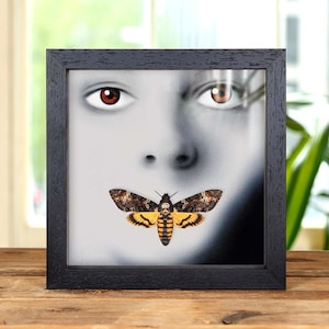 Silence of the Lambs Movie Poster Art with Death&#39;s Head Hawk Moth