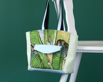Sara tote bag pdf pattern in 2 sizes, large and medium tote bag pattern and tutorial - t022 Englis.h