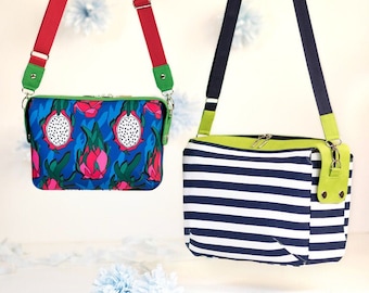Olivia handbag sewing pattern in 2 sizes, medium and large bag pattern and tutorial - t019 EN