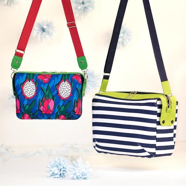 Olivia handbag sewing pattern in 2 sizes, medium and large bag, pdf pattern and tutorial - t019_EN