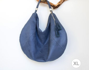 Pola hobo bag sewing pattern and tutorial, large, slouchy shoulder bag, size XL - instant download - t013-xl EN
