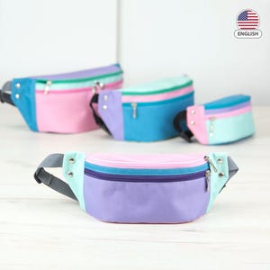 Lando Fanny Pack Schnittmuster und Anleitung, 4 Größen, Hüfttasche, Reisetasche Schnittmuster, Hüfttasche Schnittmuster, Gürteltasche Schnittmuster - t002n, sofort download