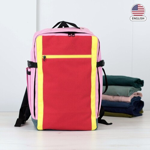 Roni Travel Backpack Sewing Pattern: Carry-on Cabin Luggage, Weekender Rucksack (PDF Download)